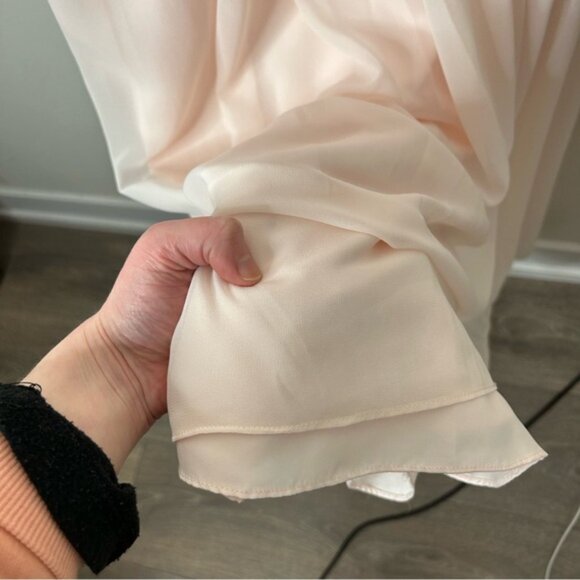 Forever New Women's Maxi Dress Long Lace beaded bodice Chiffon Pale Pink 2 - Picture 10 of 15